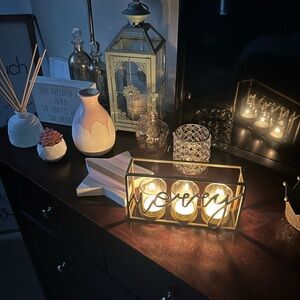 Cozy Cold Rainy Morning.  Coffee, Posh, Candles, and Blankets!